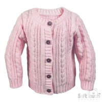 CD16-DP: Long Sleeve Dusty Pink Knitted Cardigan (0-12 Months)